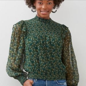 FP Roma blouse in Forest Green